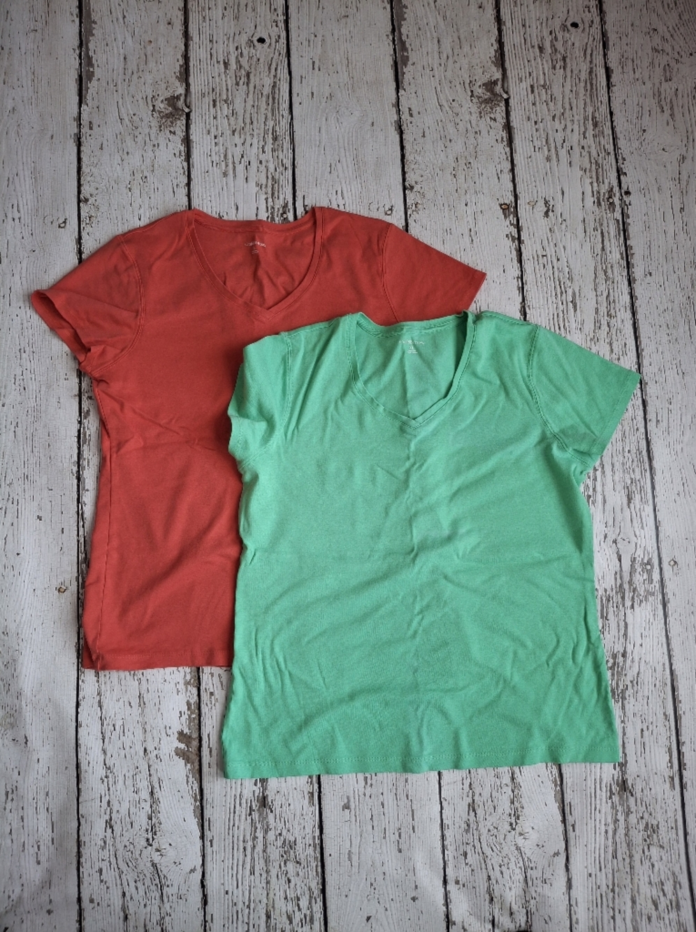 Coft & Barrow Coral and Mint Short-Sleeve Womens Tees Set Of 2